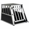 Costway Travel Dog Crate Cage Aluminum Pet Kennel Transport Box Lockable