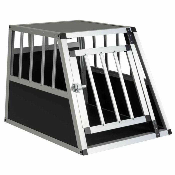 Costway Travel Dog Crate Cage Aluminum Pet Kennel Transport Box Lockable