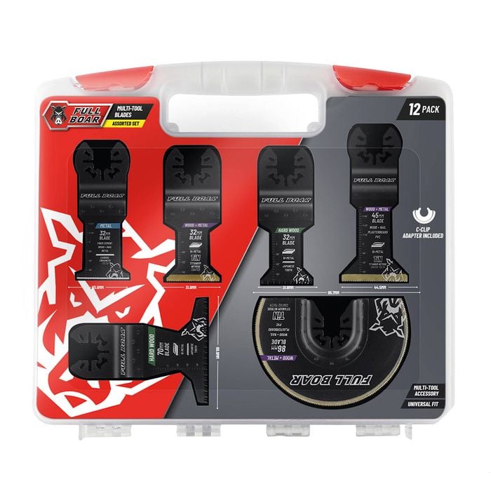 Full Boar Assorted Multi-Tool Blade Set FBMFBK-12PC - 12 Pack