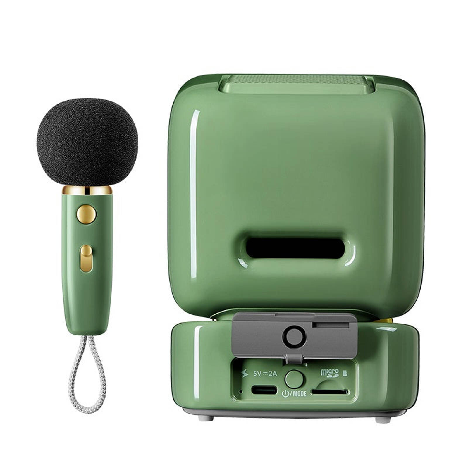Divoom DitooMic Bluetooth-Lautsprecher Mit Mikro – Karaoke-Funktion, In Grün
