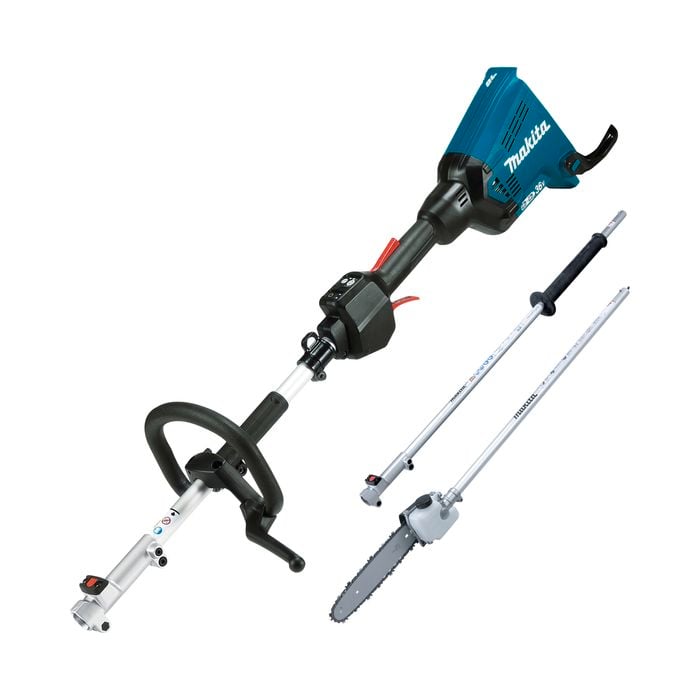 Makita 18V x 2 Brushless Multi-Function Powerhead With Extension Pole And Pole Saw Attachment - Skin Only