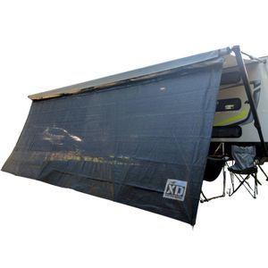 3.7m Waterproof Caravan Privacy Screen Lightweight Annexe Wall 4 Roll Out Awning