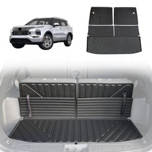 AUSGO Boot Liner for Mitsubishi Outlander 2021-Onwards 7-Seat 3-Piece Set Cargo Trunk Mat Boot Mat