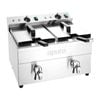 Apuro Double Induction Fryer Twin Tank 2x7.5l 2x3kw Ct012-a Commercial Kitchen Cooking Equipment