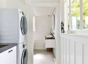 Laundry with washing machine and dryer.