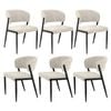 Artiss Dining Chairs Set Of 6 Linen Fabric Soft Upholstered Chairs Beige