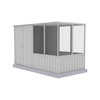 Absco Sheds 1.52 x 2.96 x 1.8m Zincalume Full Door Flat Roof Chicken Coop