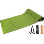 METEOR 183x65cm TPE Yoga Mat in 6mm Thickness (Apple Green)