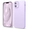 Silicone Phone Case For iPhone 12 Shockproof Microfiber Lining - Lilac