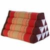 Thai Triangle Backrest Cushion - Handmade with Kapok Fill - Red