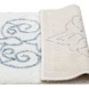 Cotton Medallion Tufted Non Slip Jacquard Bath Mat - White/blue