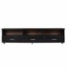 Redfern TV Stand Entertainment Unit with 3 Drawers - Black