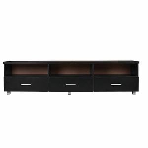 Redfern TV Stand Entertainment Unit with 3 Drawers - Black