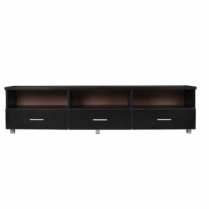 Redfern TV Stand Entertainment Unit with 3 Drawers - Black