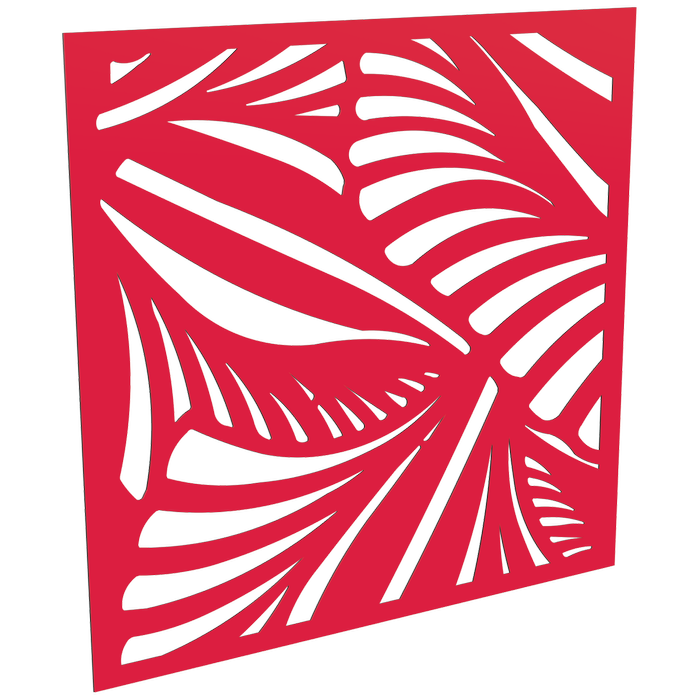 ProtectorAl 300-1200w x 300-1200h Light Red/Gloss White Jungle Unframed Composite Deco Panel