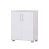 Double Door Display Storage Low-Line Cabinet White