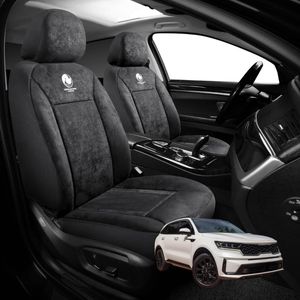 Australian Goose Edition Front Seat Covers for Kia Sorento 2021 - Current (MQ4) - Suede, Universal Fit - Black