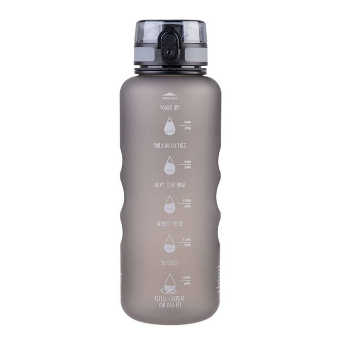 Oasis Tritan Motivational Sports Water Drinking Bottle 1.5L Graphite
