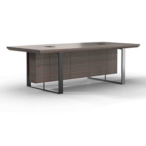 Modern Furniture INIGO Boardroom Meeting Table 240cm - Hazelnut & Black