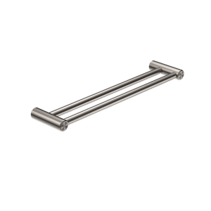 Nero 600mm 25mm Brushed Nickel Mecca Care Double Towel Grab Rail