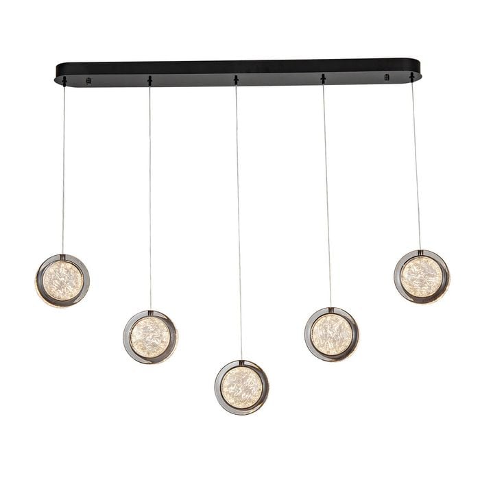 Vencha Yoyo 5 Light Bar Tri-Colour LED Pendant - Black