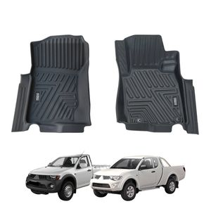 AUSGO Car Floor Mats for Mitsubishi Triton ML MN series Single / Extra Cab 2006-2015 All-Weather Floor Liners