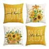 Catzon 4 Pcs Linen Throw Pillow Covers Autumn for Home