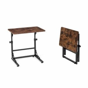 Costway Folding C-shaped End Table Adjustable Sofa Side Standing Desk