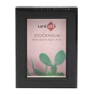 Unigift Stockholm Wooden/Glass Picture Photo Frame 4x6in 10x15cm Brown