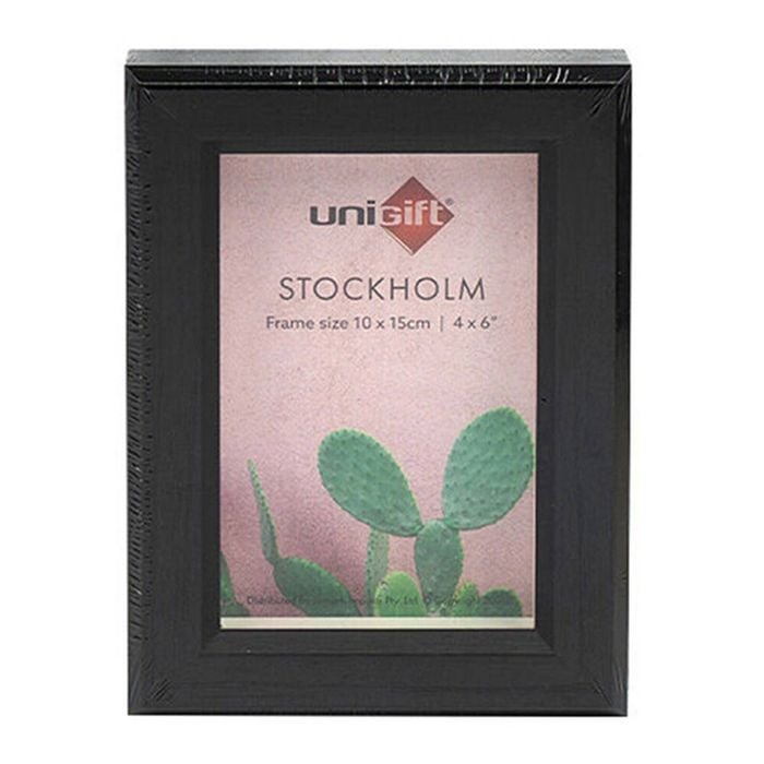 Unigift Stockholm Wooden/Glass Picture Photo Frame 4x6in 10x15cm Brown
