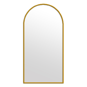 Elegant Collections Gold Metal XL 100x200cm Arch Mirror