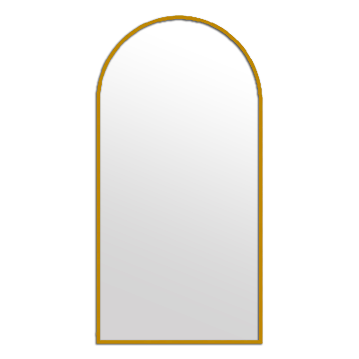 Elegant Collections Gold Metal XL 100x200cm Arch Mirror