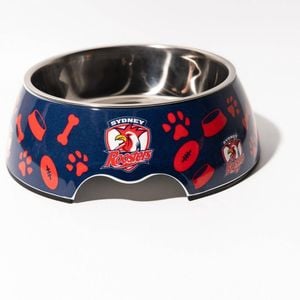 NRL Pet Bowl - Sydney Roosters - Food Water - Dog Cat