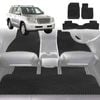 6D Diamond Car Floor Mats for Toyota LandCruiser 100 1998-2007-Full Set-Black-Outback GT