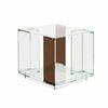P&P Green And Brown Tinted Acrylic End Table With Dual Color Design For Modern Interiors