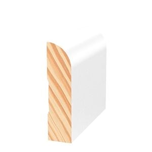 42 x 11mm 2.7m Primed FJ Pine Bullnose Architrave & Skirting