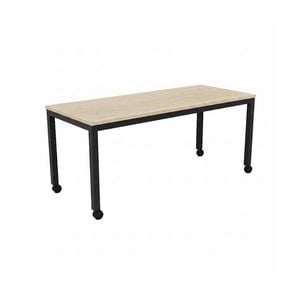Olg Axis Mobile Table Black Frame Nordic Maple Top L1200mm X W600mm