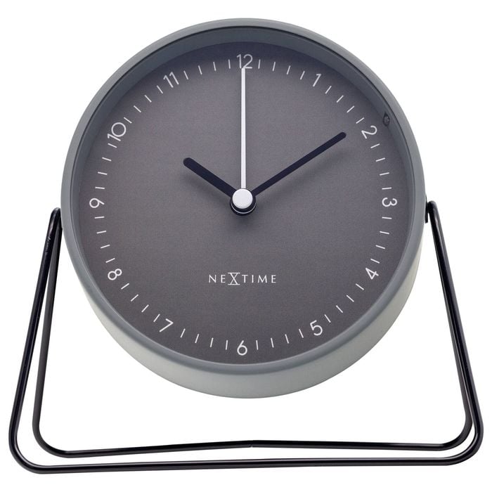 Nextime Berlin 14x13cm Table Alarm Clock W/ Night Light - Grey