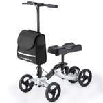 EQUIPMED Knee Scooter Walker Disc Brake - Suspension Bag - Broken Leg Ankle Foot Mobility - Crutches Alternative -
