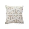 SOGA 50cm Throw Pillow – Beige Interlocking Geometric Pattern