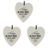 3x Ceramic Hanging 8x9cm Heart Kiss Me w/ Hanger Ornament Home/Office Room Decor