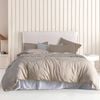 CleverPolly Vintage Washed Microfibre Quilt Cover Set- Linen - Super King
