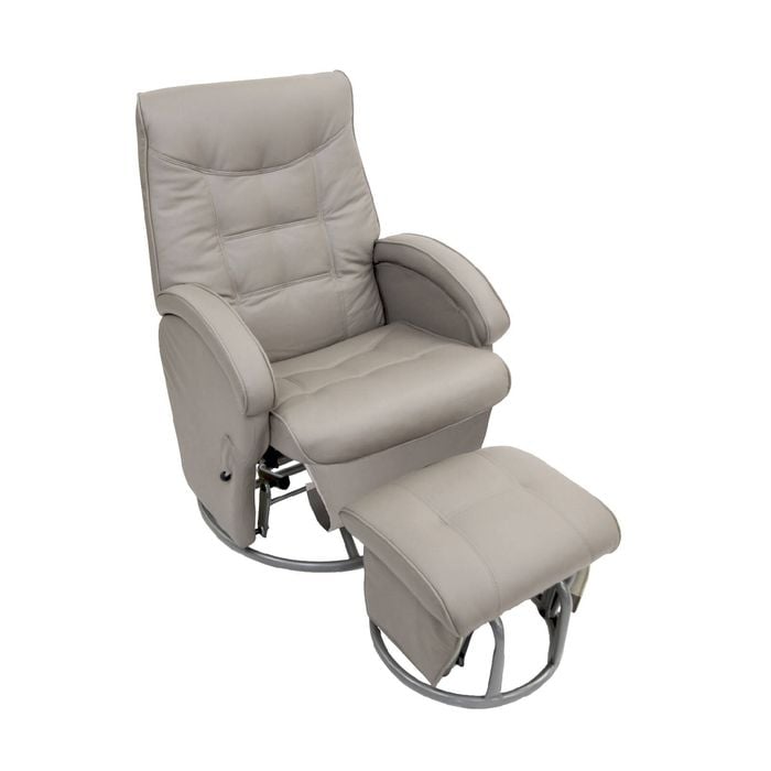 Babyhood Diva Feeding Glider Chair & Ottoman - Ice Grey