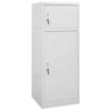 vidaXL Saddle Cabinet Light Grey Steel Tack Locker Shelf Storage Organiser