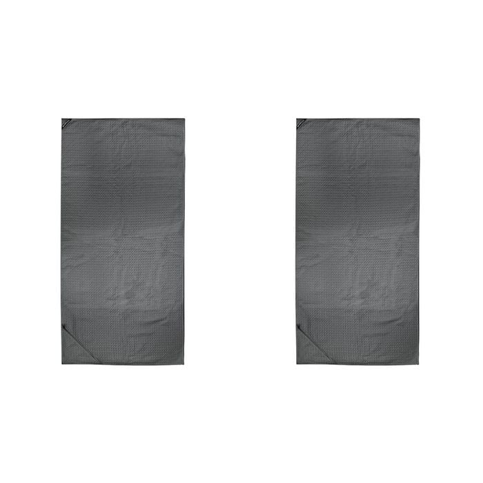 2PK Bambury Matrix Workout Microfibre Gym Towel Large Charcoal 60 x 120cm