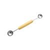 Cuisena Stainless Steel/Wood Melon Double Baller Scooper