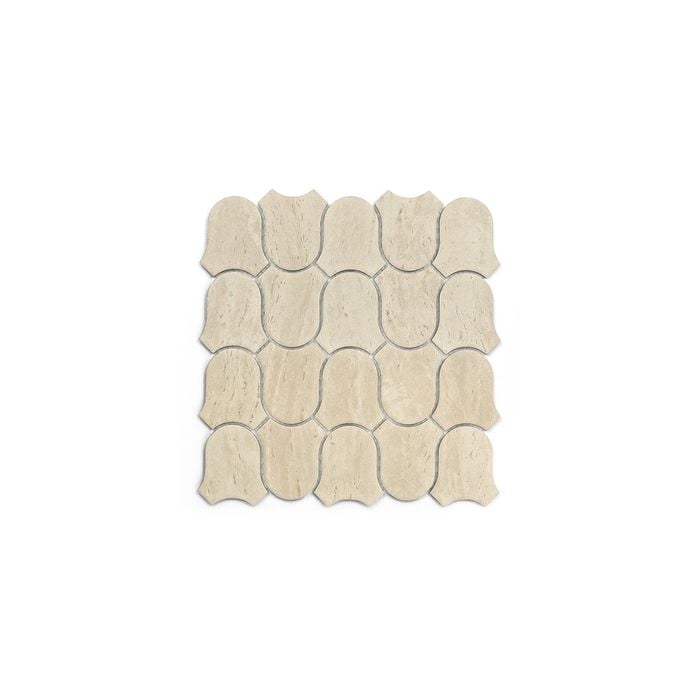Johnson Tiles 268.5 x 282mm Travertine Satin Bellaflair Mosaic Wall Tile - Each