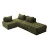 Oikiture 4 Seater Boucle Modular Sofa & Ottoman Set