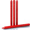 4x Tapered Dinner  Unscented Taper Wedding Candle 25cm in Red
