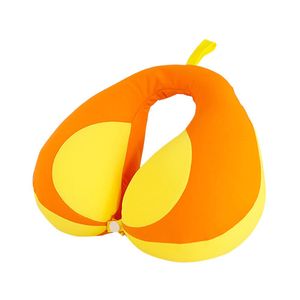 Catzon Travel Neck Pillow for Kids Chin Supporting for Airplane-Yellow